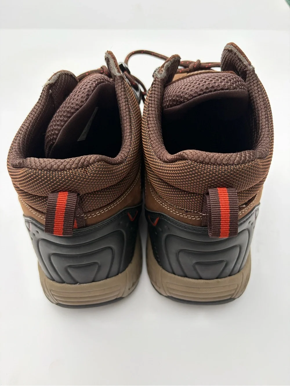 Orthofeet Ridgewood Men 12 D Brown Waterproof Leather Hiking Boots Orthopedic